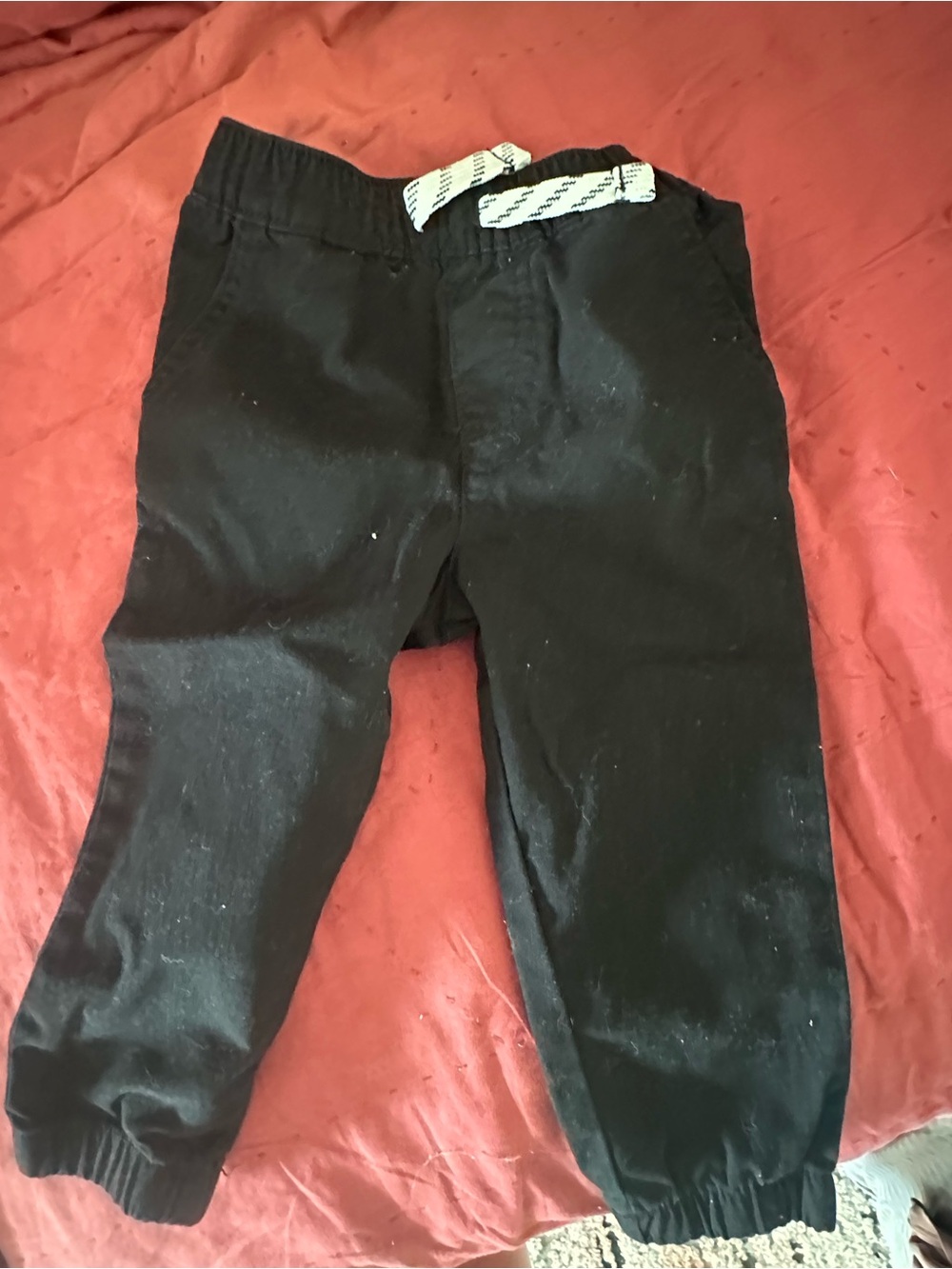 Garanimals Black Jogger Sweatpants with Contrast Drawstring